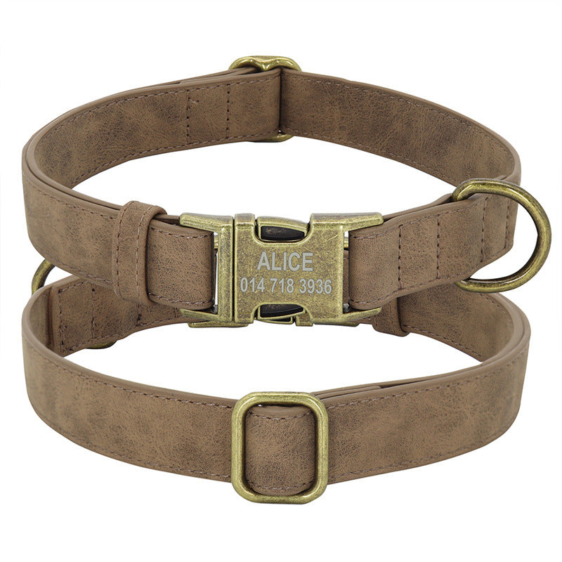 Polyurethane Leather Collar for Small & Medium Dogs