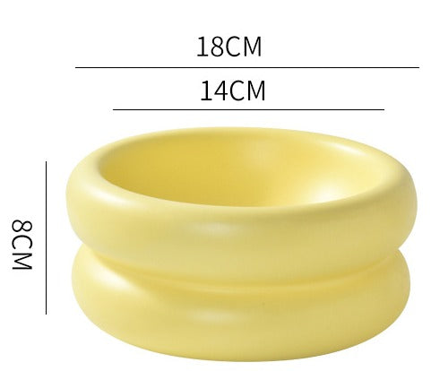Ceramic Elevated Cat Bowl – Wide Mouth
