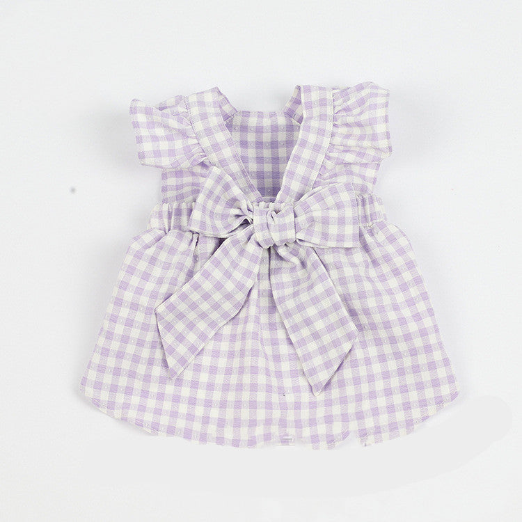 Plaid Bow Skirt Pet Clothes for Cats and Dogs
