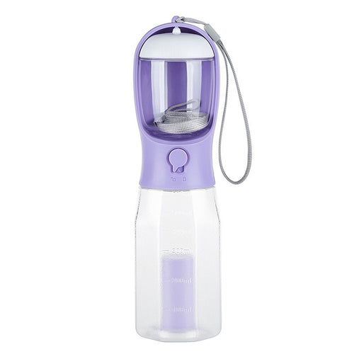 3-in-1 Dog Water Bottle with Waste Bag & Filter