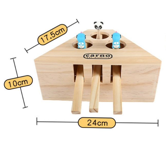 Solid Wood Interactive Cat Toy