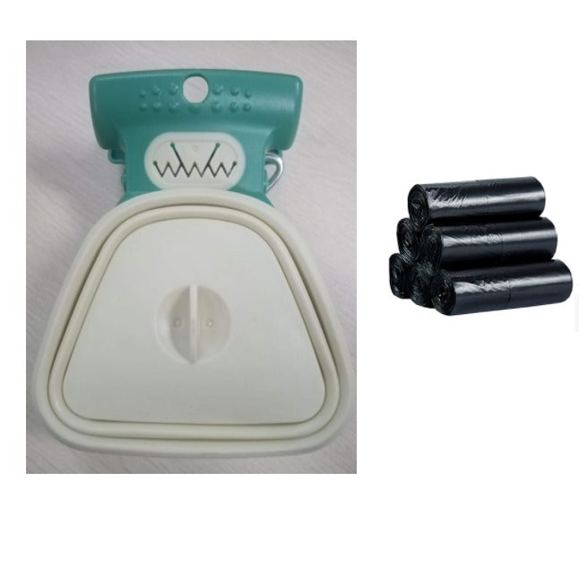 Foldable Dog Poop Bag Dispenser with Scoop