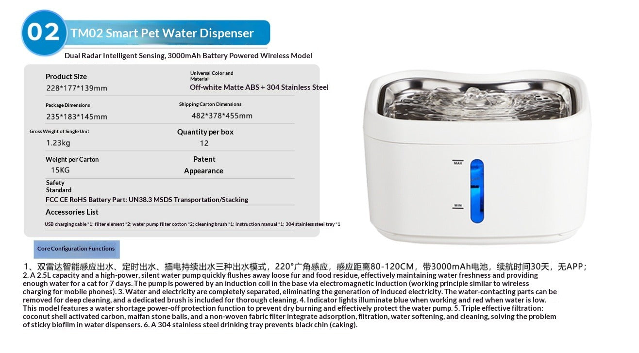 Smart Pet Water Fountain for Home