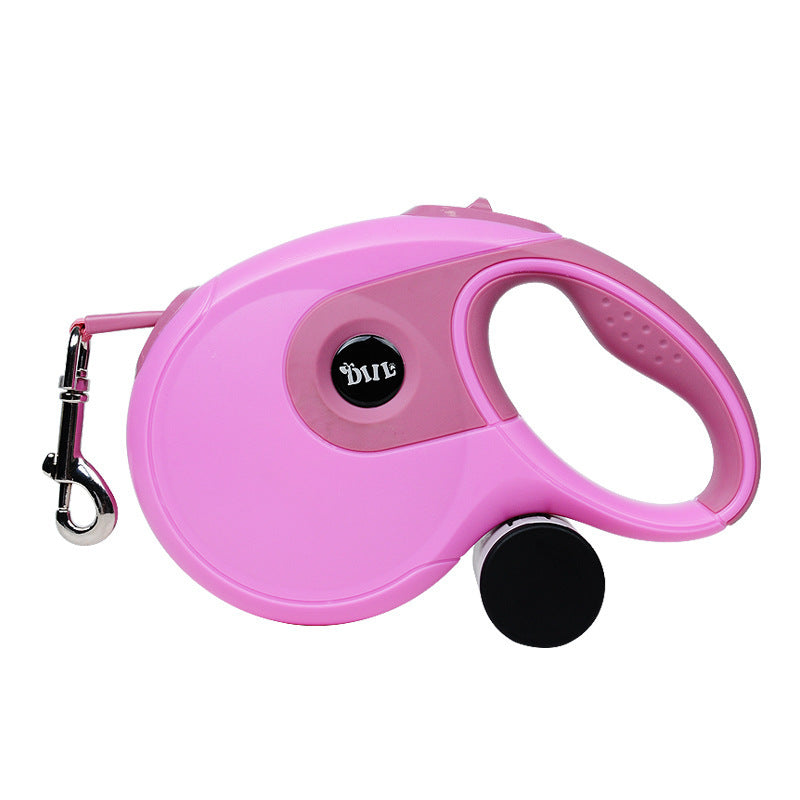 Retractable Dog Leash with One-Button Lock and Grip