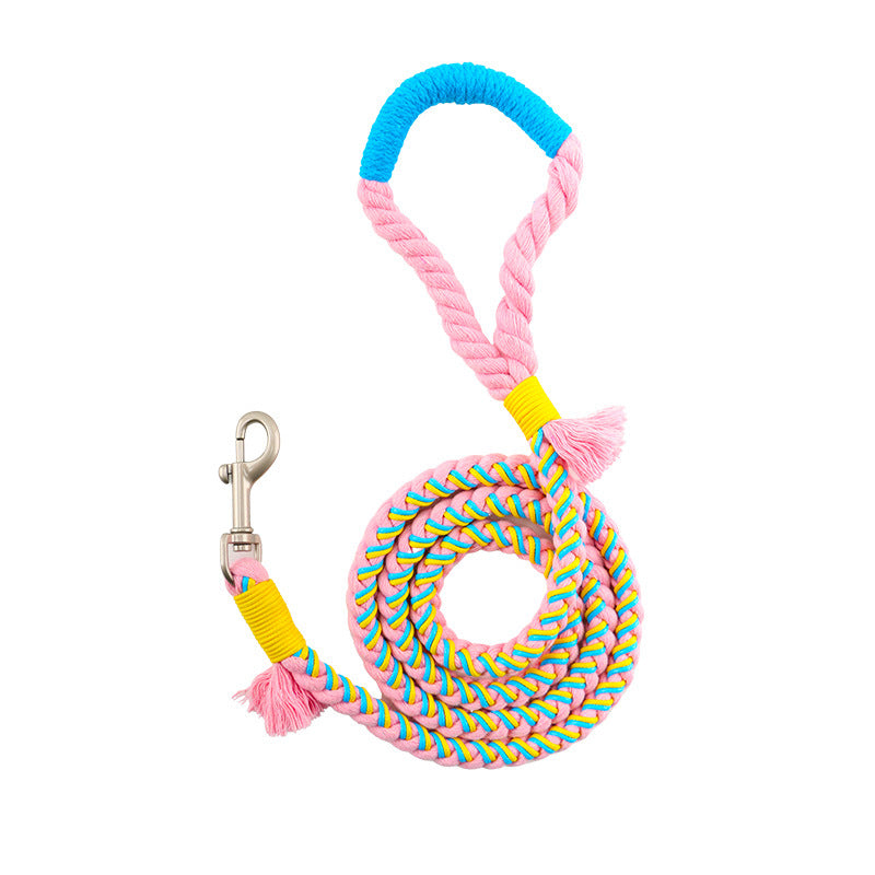 Handmade Cotton Rope Dog Leash and Traction Rope