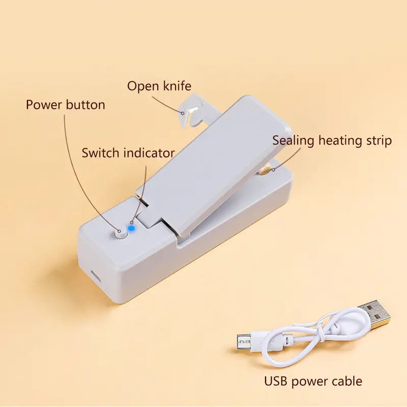 Mini USB Handheld Heat Vacuum Bag Sealer (1pc)