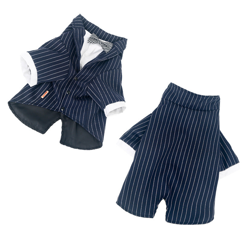 Striped Bowtie Dog Suit and Outfit