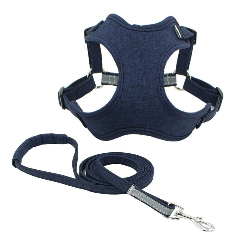 Reflective Dog Harness and Leash Set