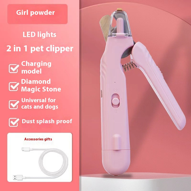 LED Pet Nail Clippers Rechargeable