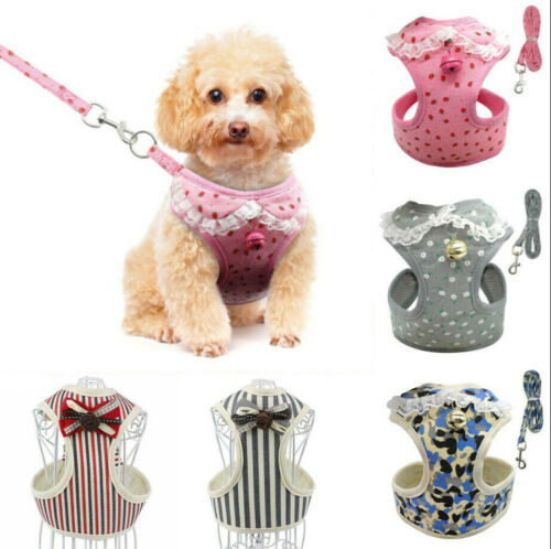 Pet Dog Leash with Harness Vest and Tether Strap