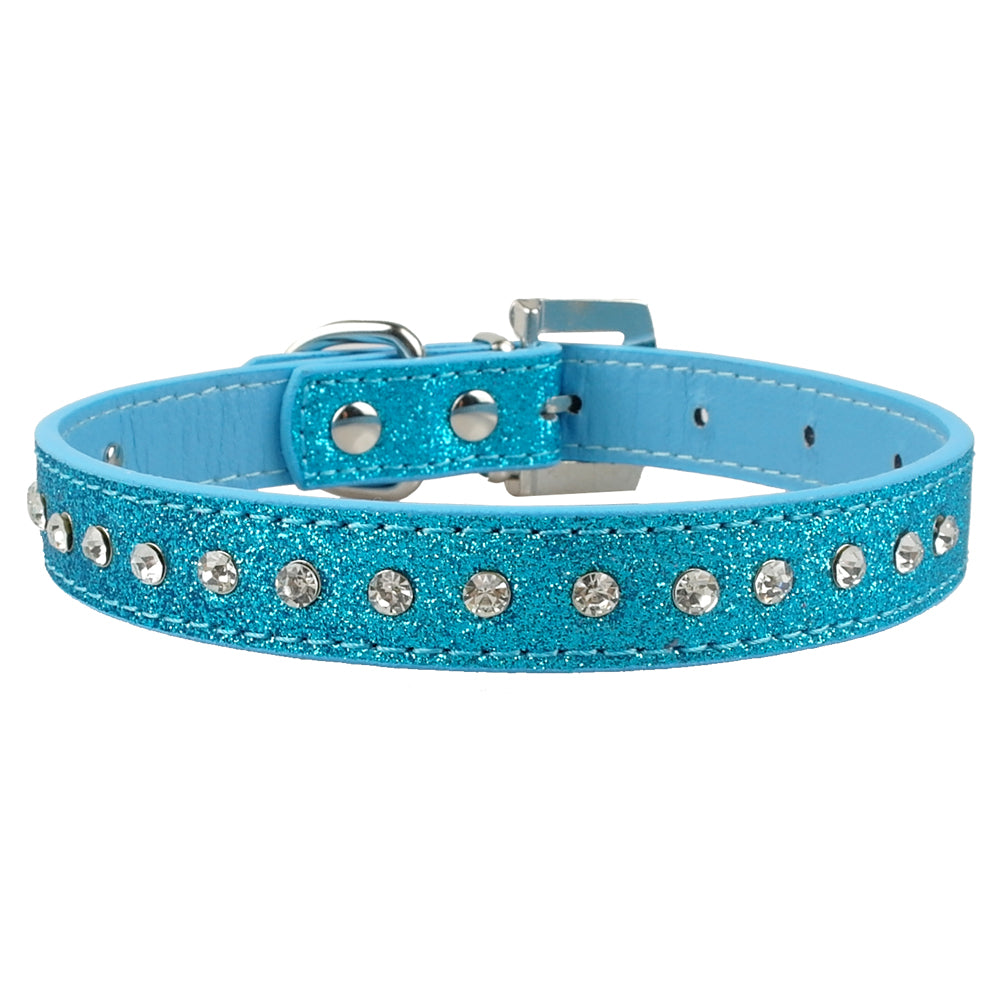 Korean Velvet Pet Leash with Rhinestone Design