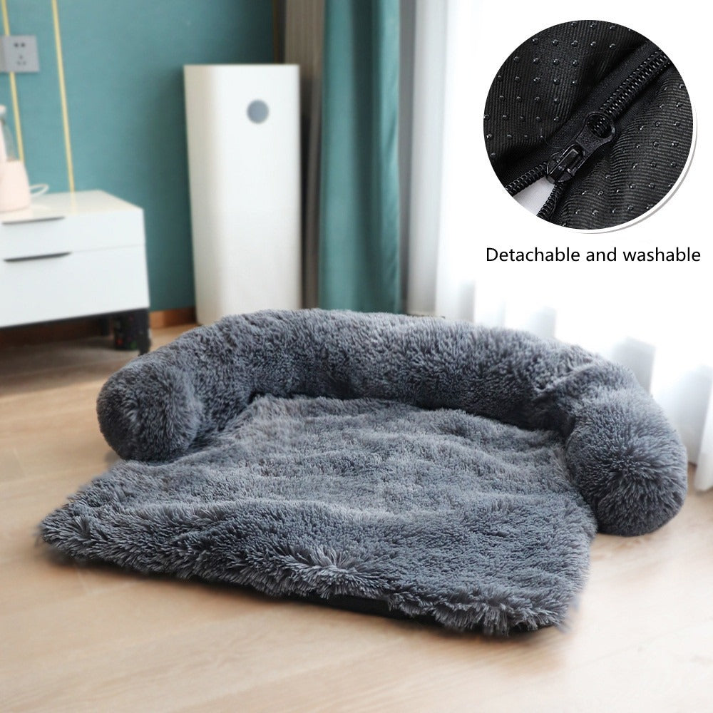 Removable Plush Pet Bed Mat