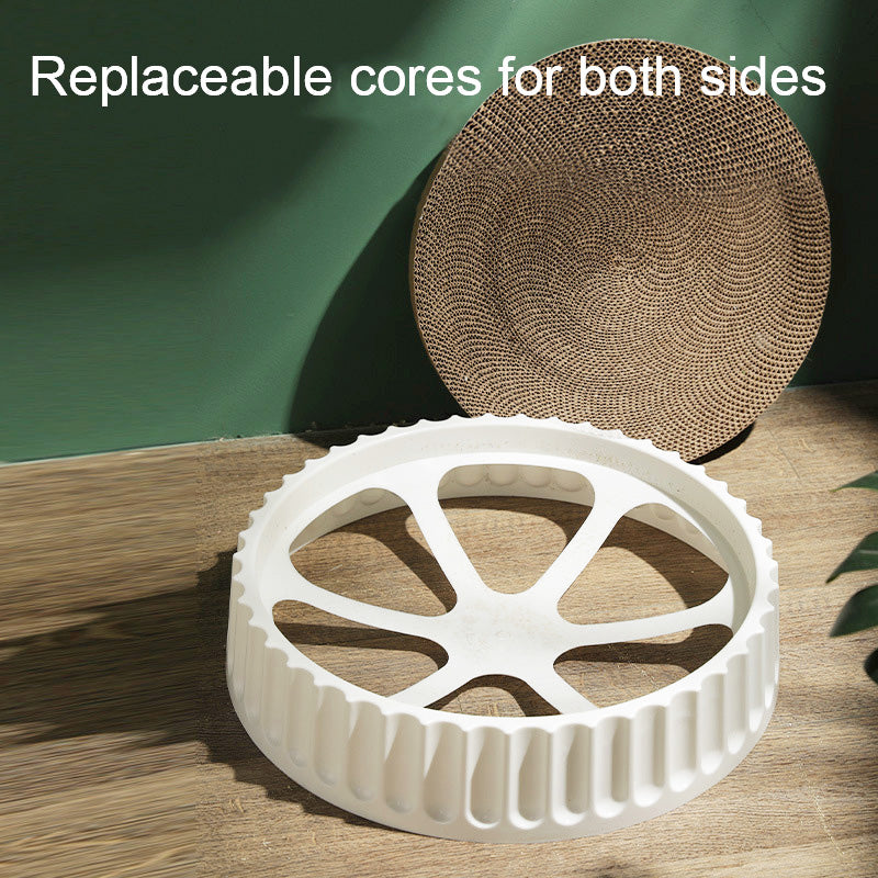 Round Cat Grip Plate with Replaceable Compass Toy