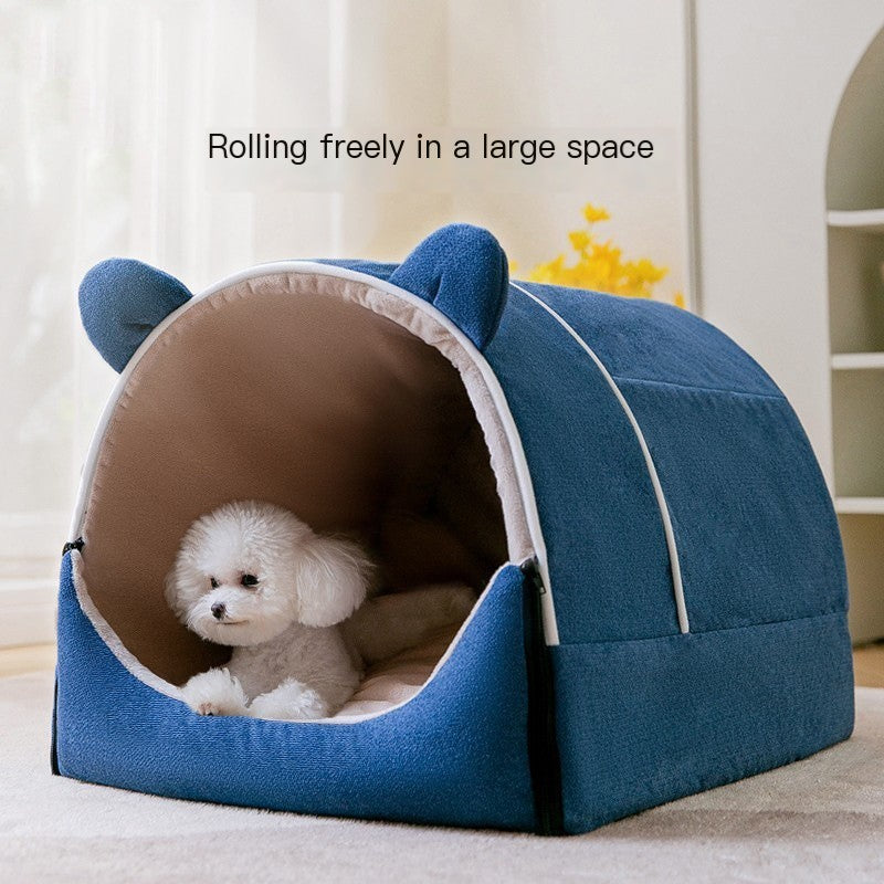 Removable Washable Enclosed Dog Kennel for Winter