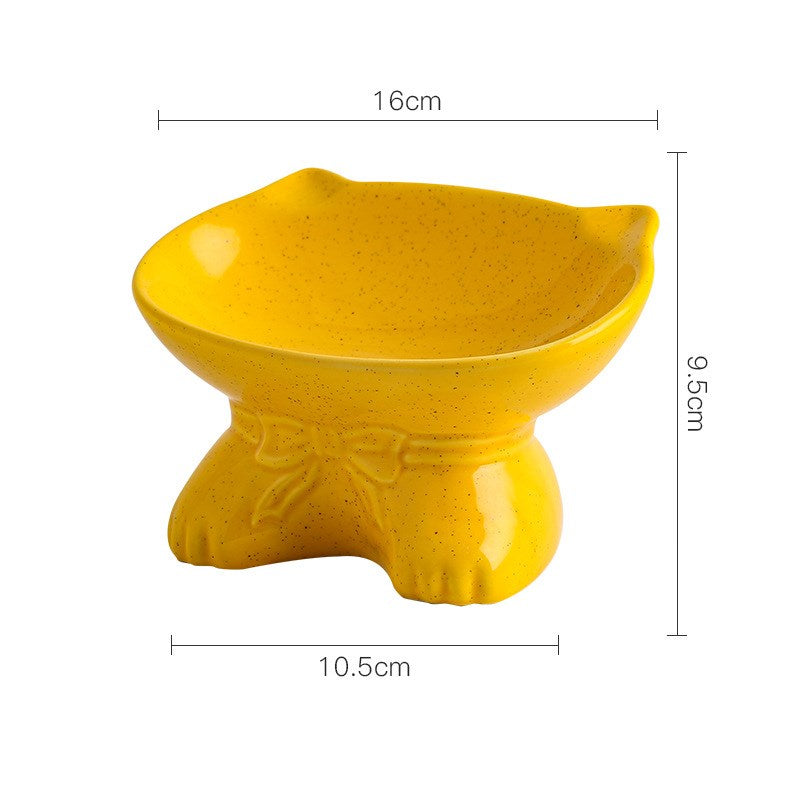 Ceramic Pet Bowl for Dogs and Cats with Anti-Spill Design