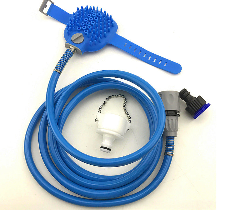 Pet Bathing Tool with Convenient Spray Hose and Handle