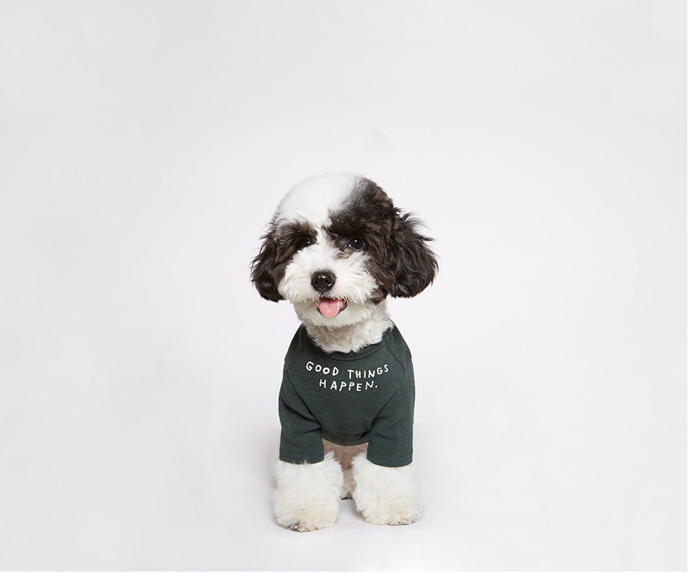 INS Wind Letter Print Simple T-Shirt for Pets