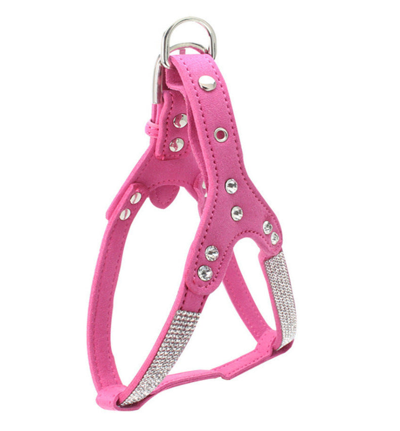 Double-Layer Microfiber Soft Suede Pet Chest Harness