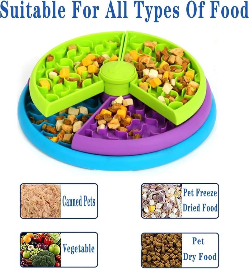 Pet Slow Food Bowl 3-Layer Puzzle Feeder