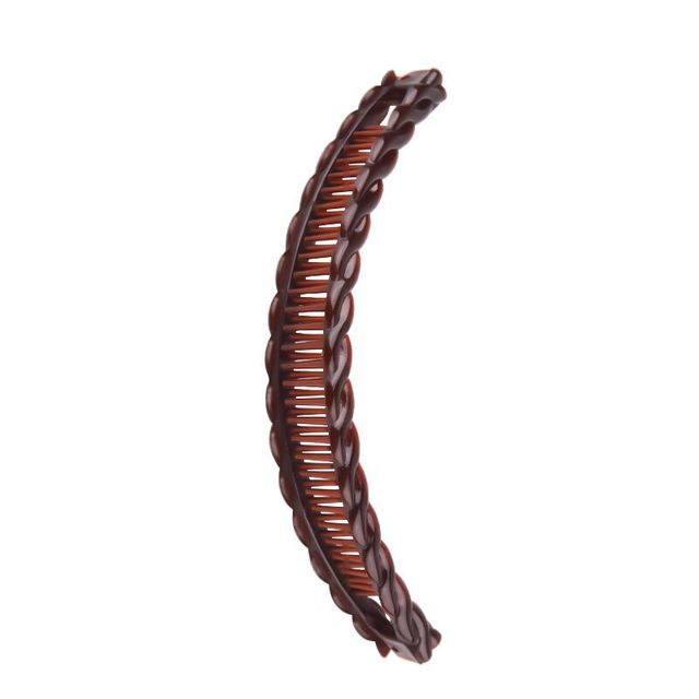 Vintage Solid Color Banana Hair Clip for Women & Girls