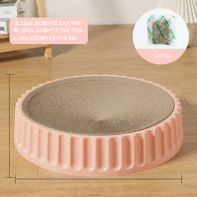 Round Cat Grip Plate with Replaceable Compass Toy