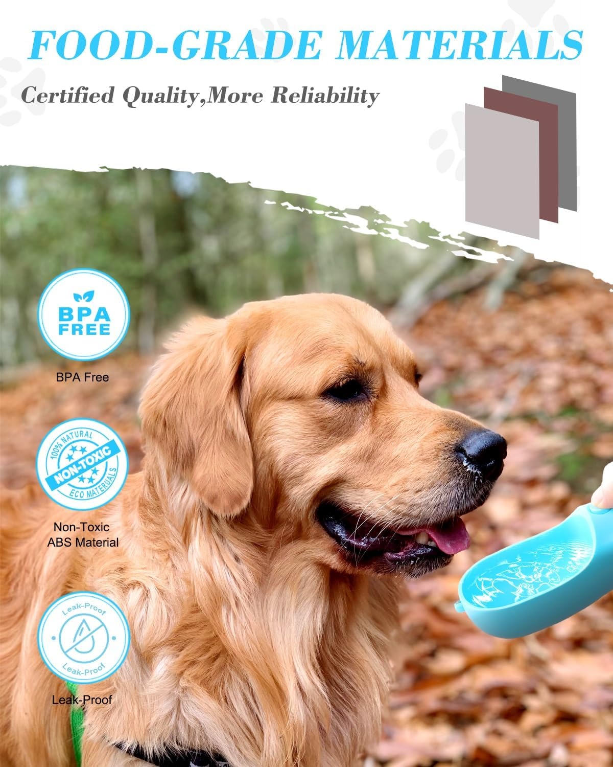 Portable Pet Water Bottle with Food Container