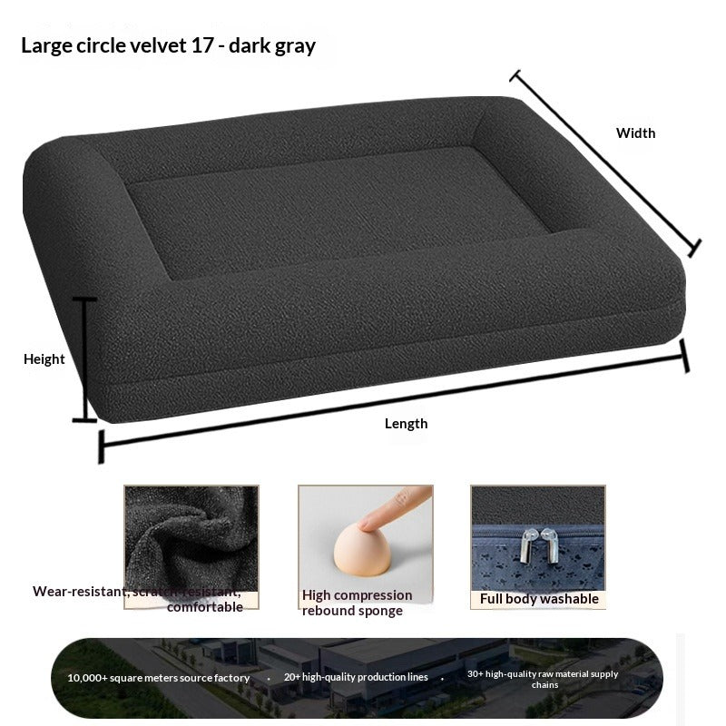 All-season Plush Dog Sofa Bed - Removable & Washable