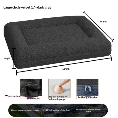 All-season Plush Dog Sofa Bed - Removable & Washable