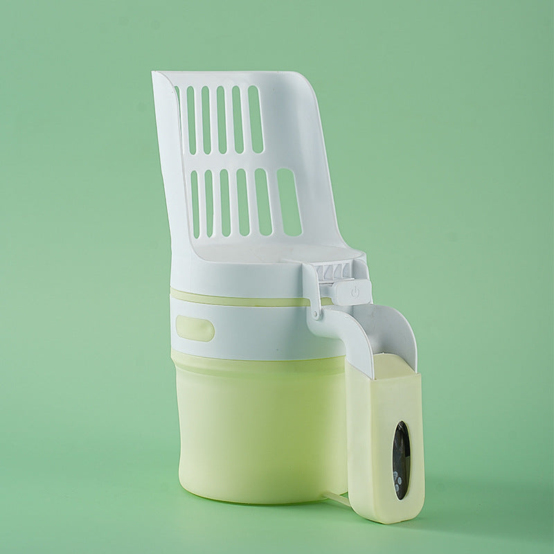 Foldable Portable Cat Litter Scoop with Large Bin