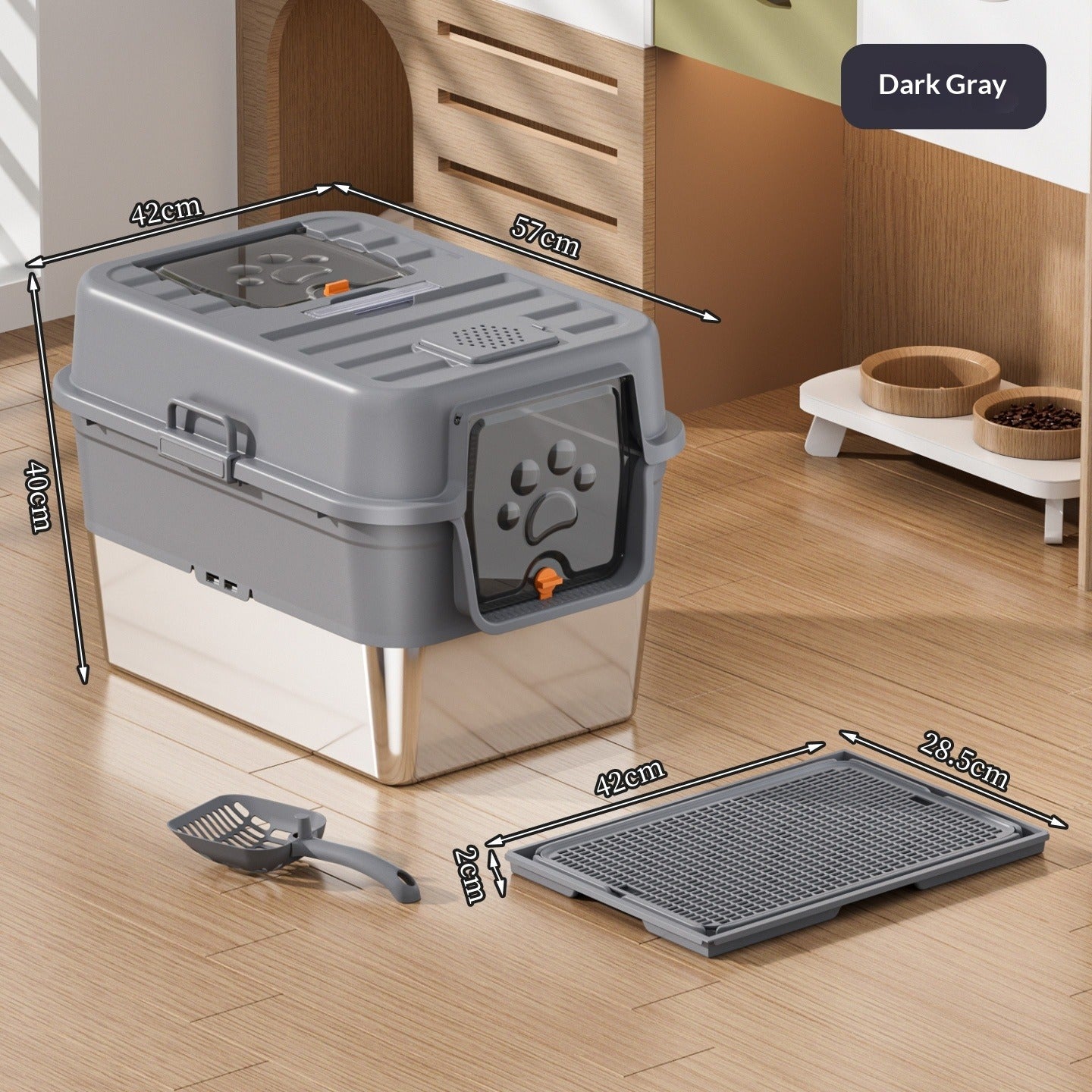 Odor Proof Fully Enclosed Cat Litter Box