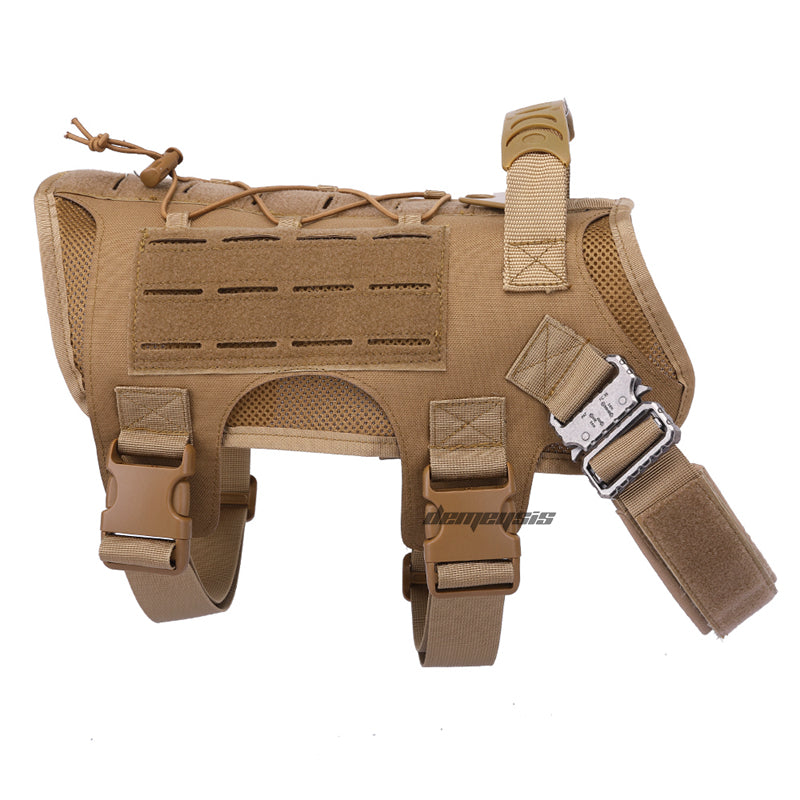 Three Color Nylon Tactical Dog Vest with Leash