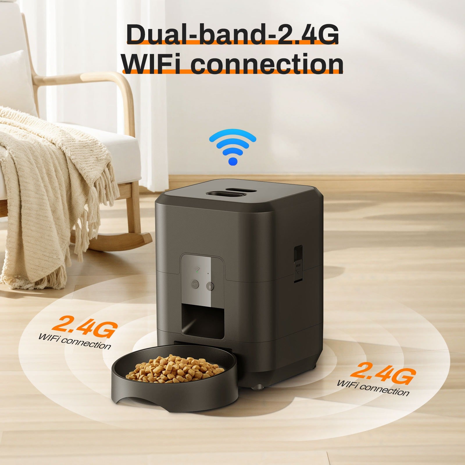Automatic Smart Pet Feeder with Timer & Remote Control