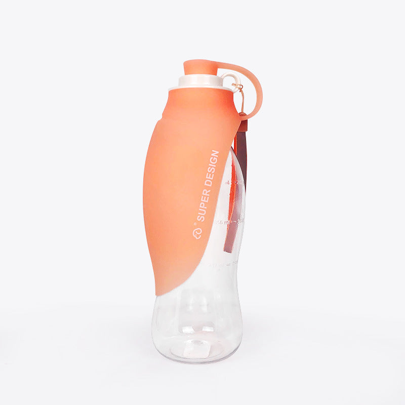 Portable Dog Water Bottle with Leaf Design