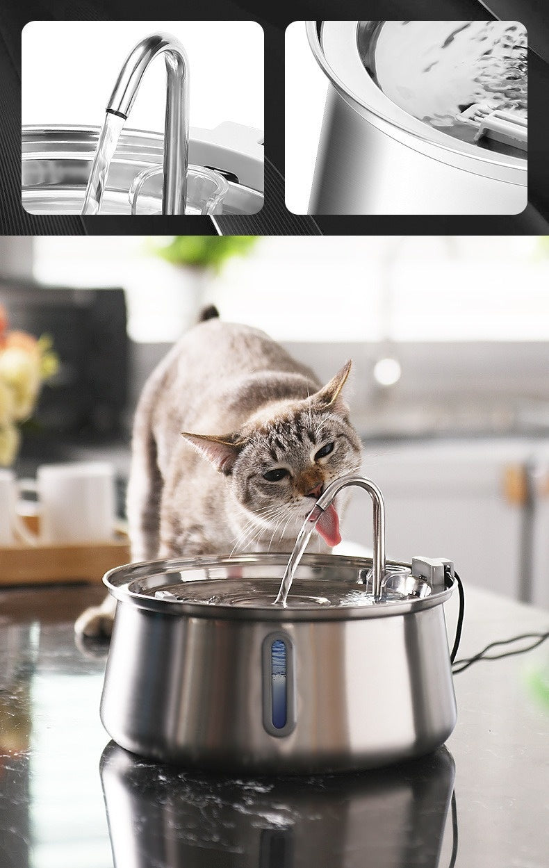 4L Stainless Steel Pet Water Dispenser