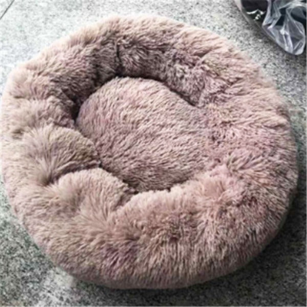 Round Plush Cat and Dog Bed
