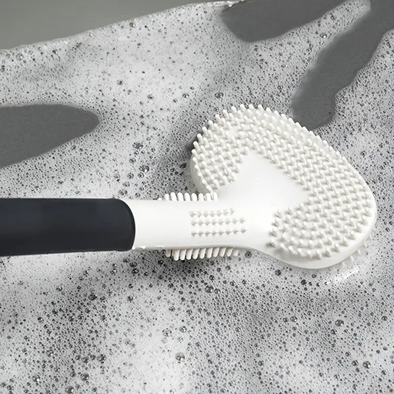 360° Flexible Silicone Toilet Brush with Long Handle