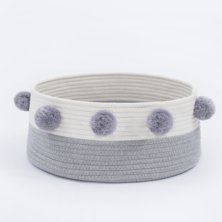 Nordic Cat Bed for All Seasons - Cotton Pet Basket