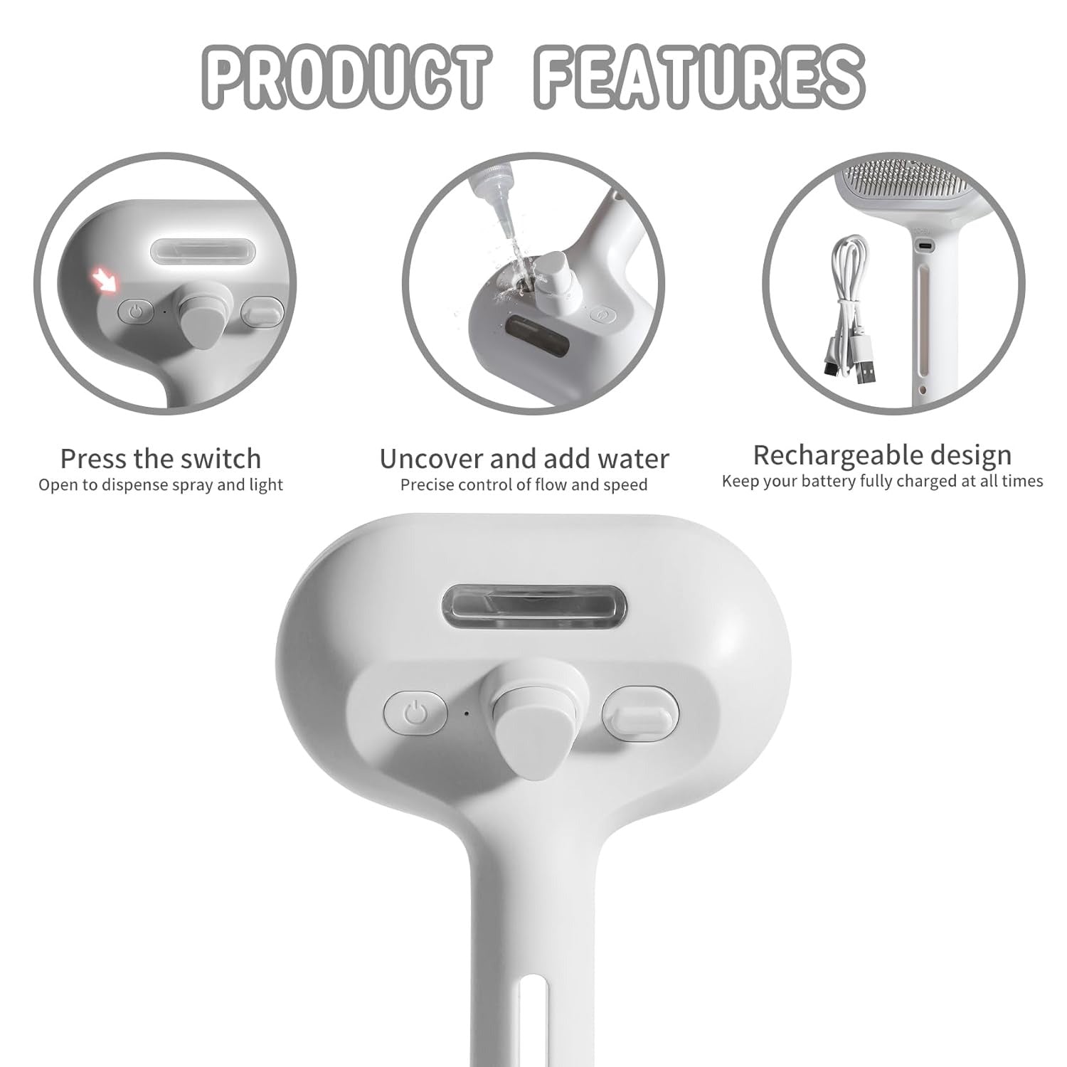 Spray Pet Hair Removal Brush