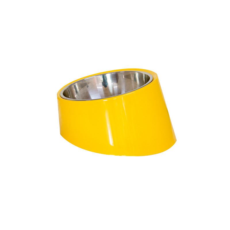 Inclined Stainless Steel Bowl for Dogs and Cats