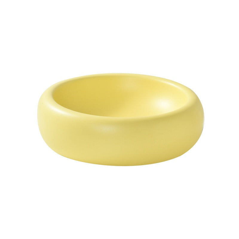 Ceramic Elevated Cat Food Bowl - Wide Mouth