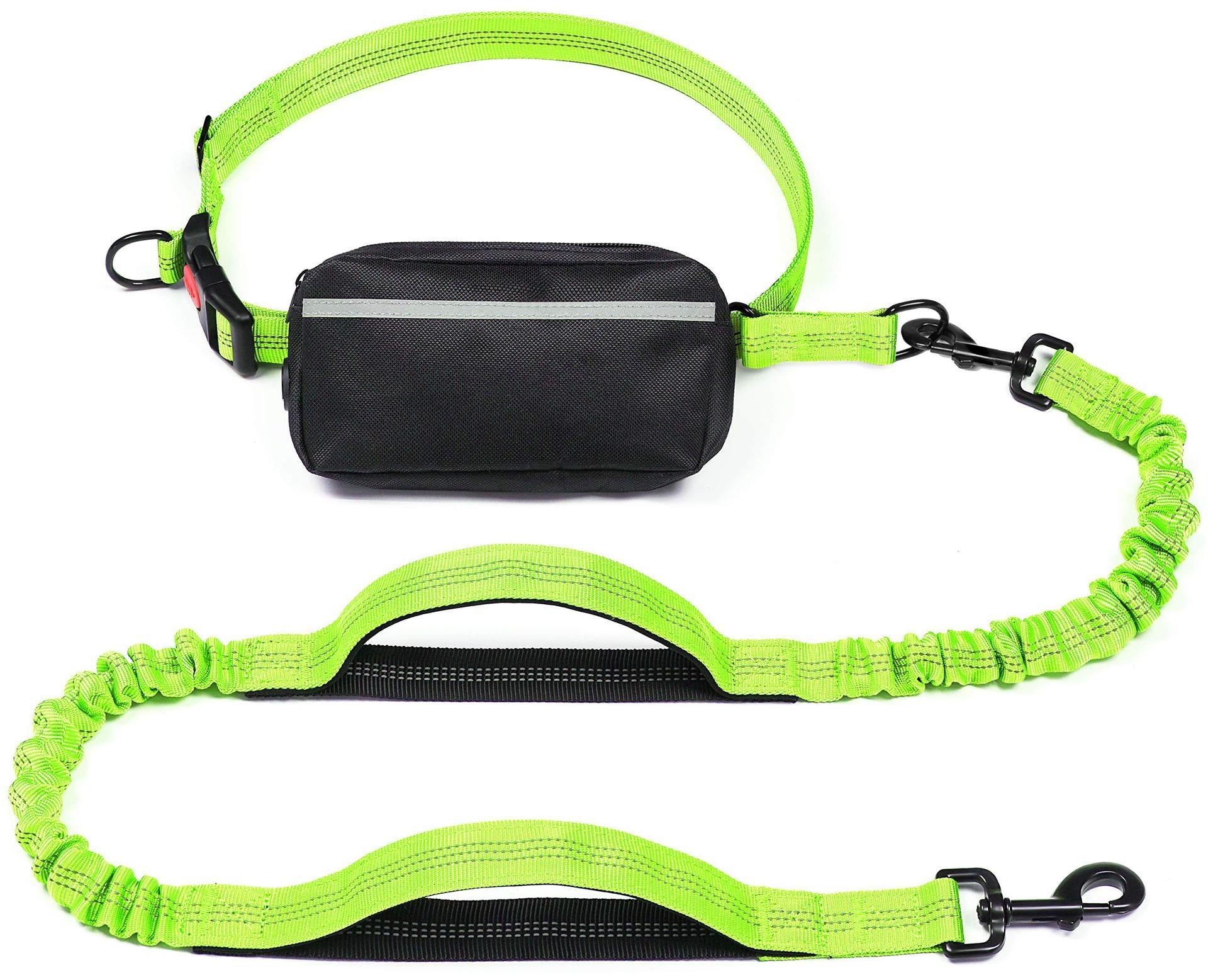 Reflective Hands-Free Dog Leash with Waist Pack