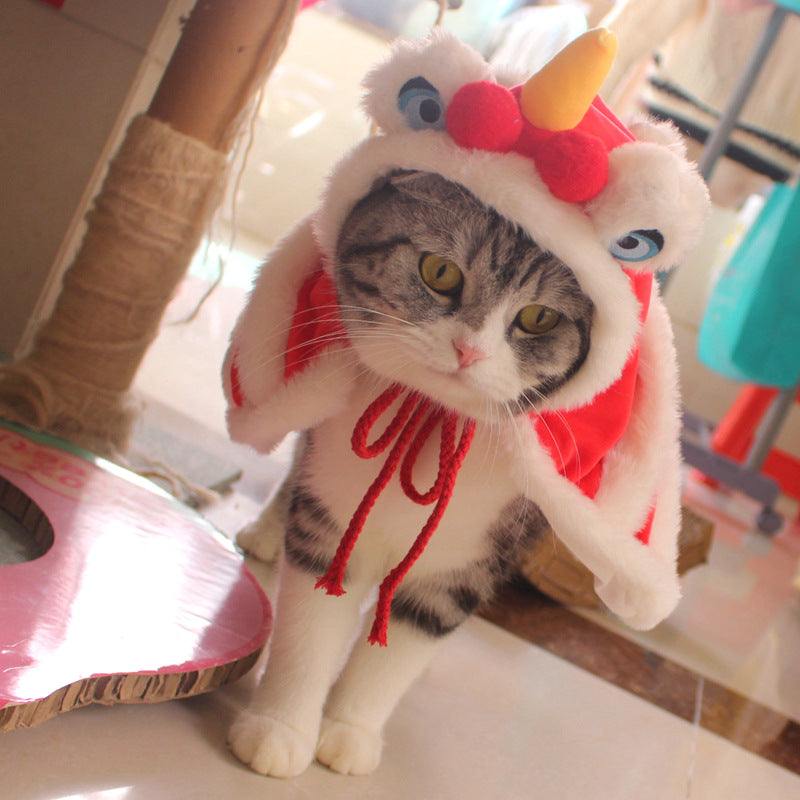 Winter Warm Cloak Cat Lion Shawl for Pets