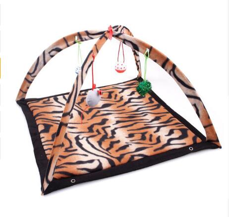 Folding Cat Tent and Hammock Play Mat for Cats
