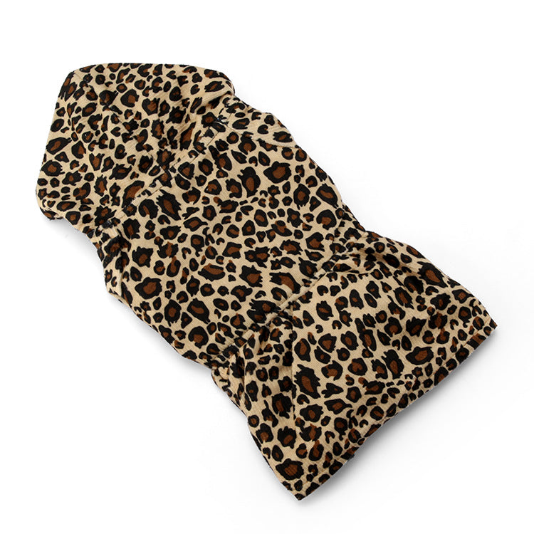 Reversible Leopard Print Dog Coat and Dress