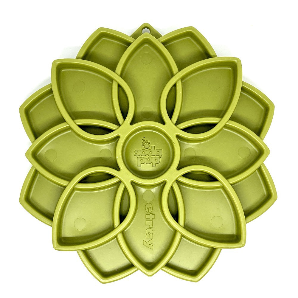 Interactive Slow Feeder Dog Bowl with Mandala Design