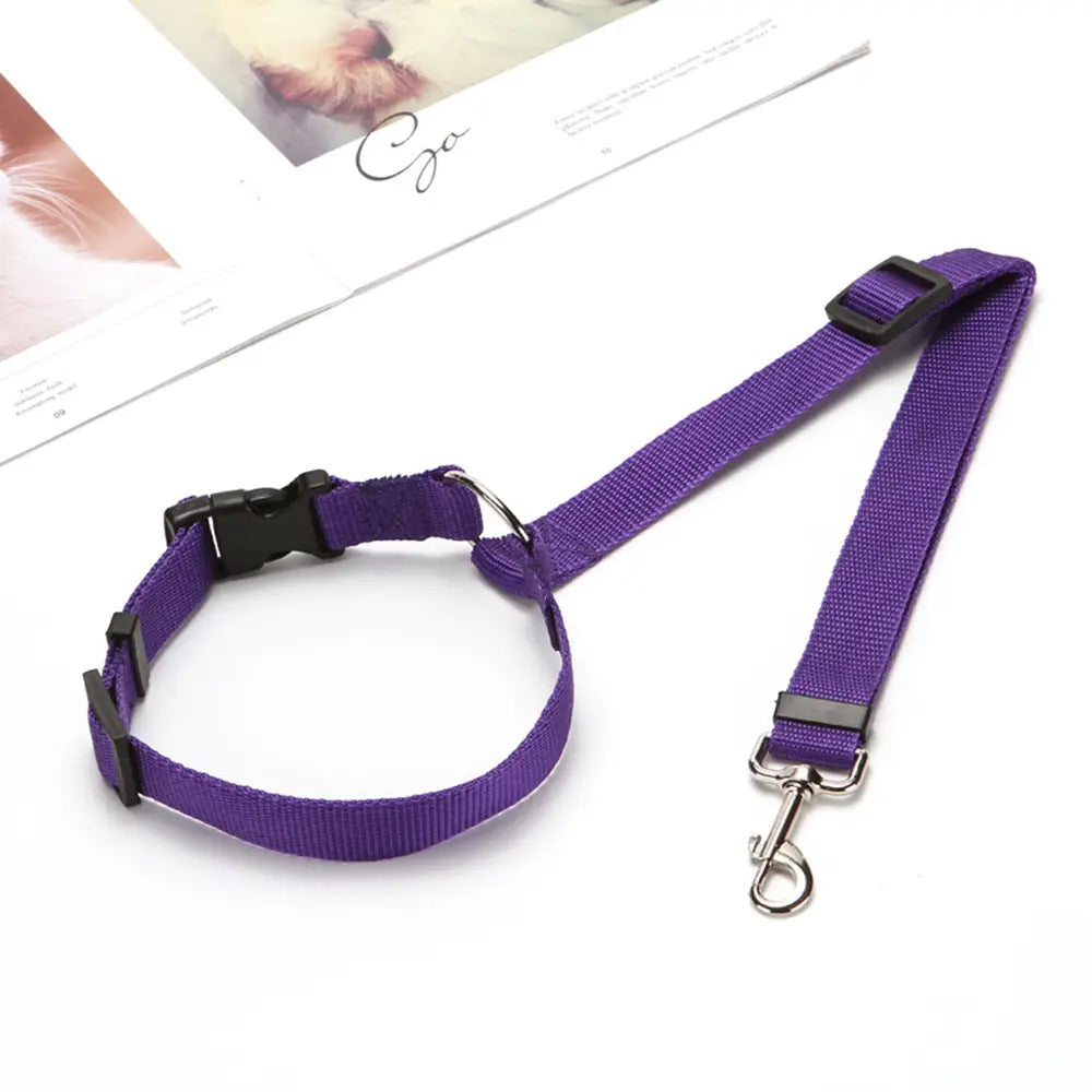 Adjustable 2-in-1 Pet Car Seat Belt & Leash