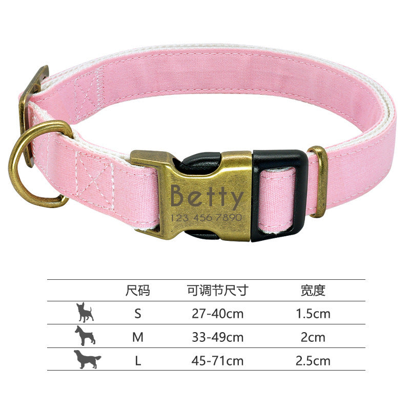 Reflective Dog Collar with Engraving for Pets