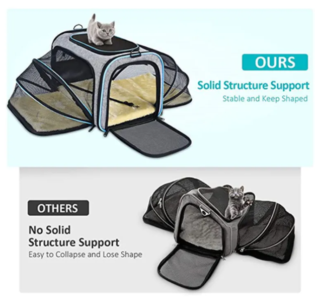 Foldable Soft-Sided Cat & Dog Carrier Bag