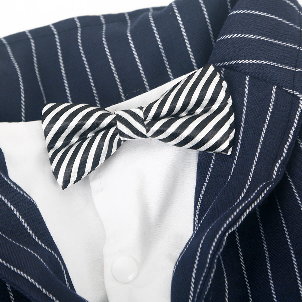 Striped Bowtie Dog Suit and Outfit