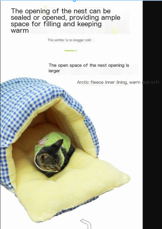 Removable Washable Enclosed Cat Bed (2 Sizes)